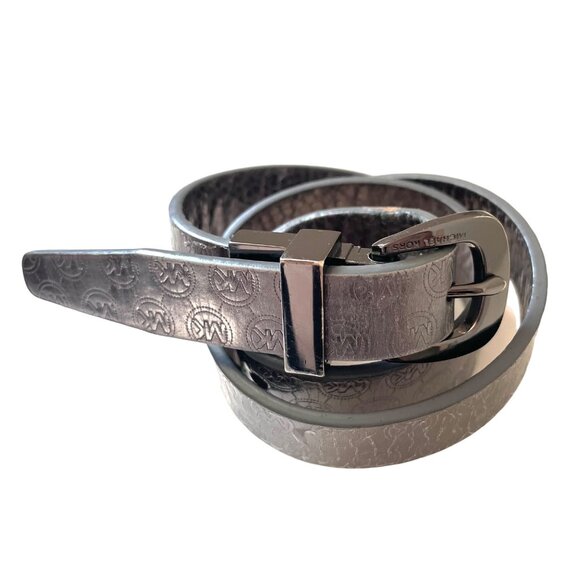 Michael Kors Mens Silver Monogram Belt 36" - Picture 1 of 8